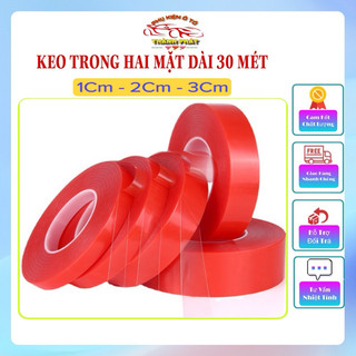 Băng keo 2 mặt trong suốt siêu dính dài 30 mét - Băng dán cường lực đa năng chống nước chịu nhiệt