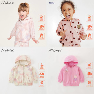 Áo khoác nỉ bé gái hoạ tiết Malwee thời trang cho bé từ 2-7 tuổi