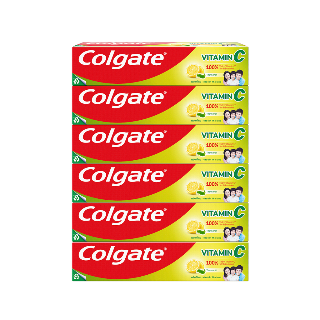 Bộ 6 Kem đánh răng Colgate Vitamin C thơm mát 170g/ tuýp