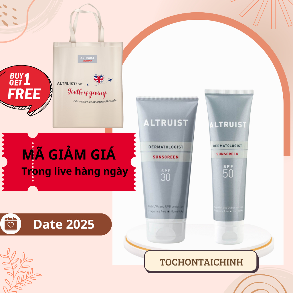 Kem chống nắng Altruist Dermatologist face fluid, Sunscreen spf 30, spf 50 mẫu mới