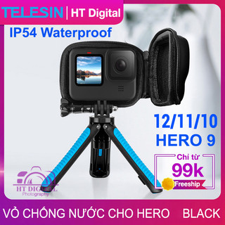 Bao Bảo Vệ Thân Máy GoPro 12 11 10 9 Telesin hộp bảo vệ phụ kiện máy quay Hero, đựng đồ mini GOPRO 12 chống nước CPB-901
