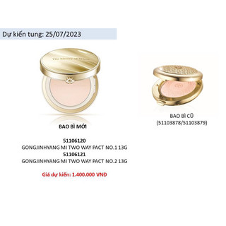 OHUI Phấn Whoo vàng Mi Powder Compact đẹp mịn màng rạng rỡ