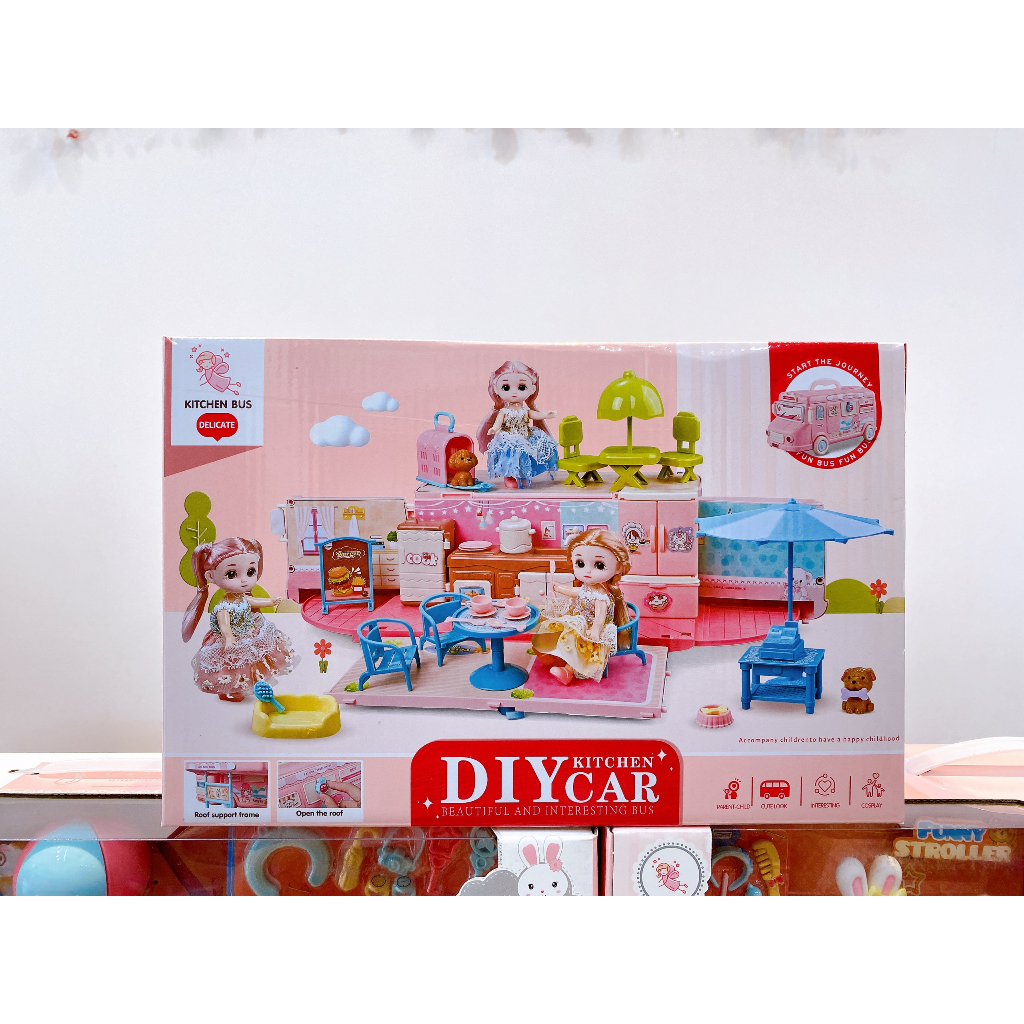 Đồ chơi nhà búp bê, Lâu đài búp bê, Nhà thỏ, Xe ô tô búp bê,,, cho bé gái siêu xinh