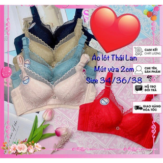 Áo lót ren không gọng , áo ngực Thái Lan mút vừa 2cm nâng ngực chống xệ ảnh thật Shop tự chụp a💯