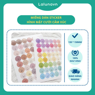 Lalunavn Miếng Dán Sticker Hình Mặt Cười cảm xúc Trang Trí Sổ - A16