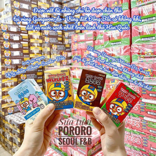 Sữa tươi pororo f&b hàn quốc cho bé từ 1 tuổi đủ vị thùng 24 hộp