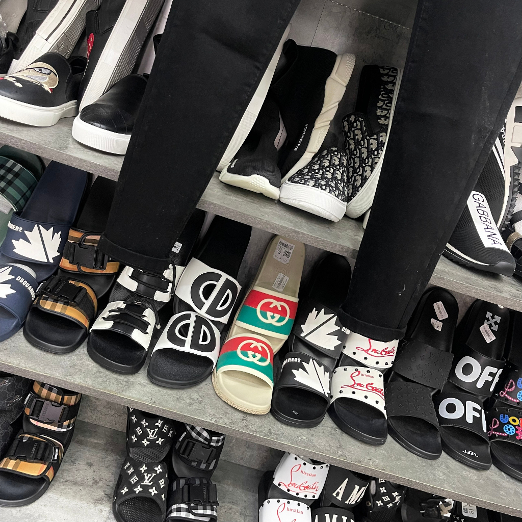 Quần jean bò nam Dsq2 đen trơn in chữ ICON trắng ngang đùi dáng slimfit đơn giản