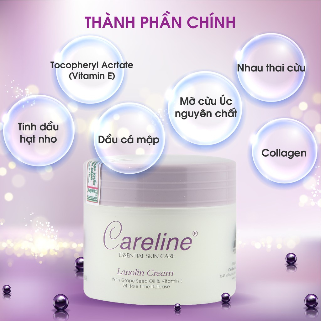 Kem Dưỡng Ẩm Cừu Tím Careline Lanolin Cream Úc