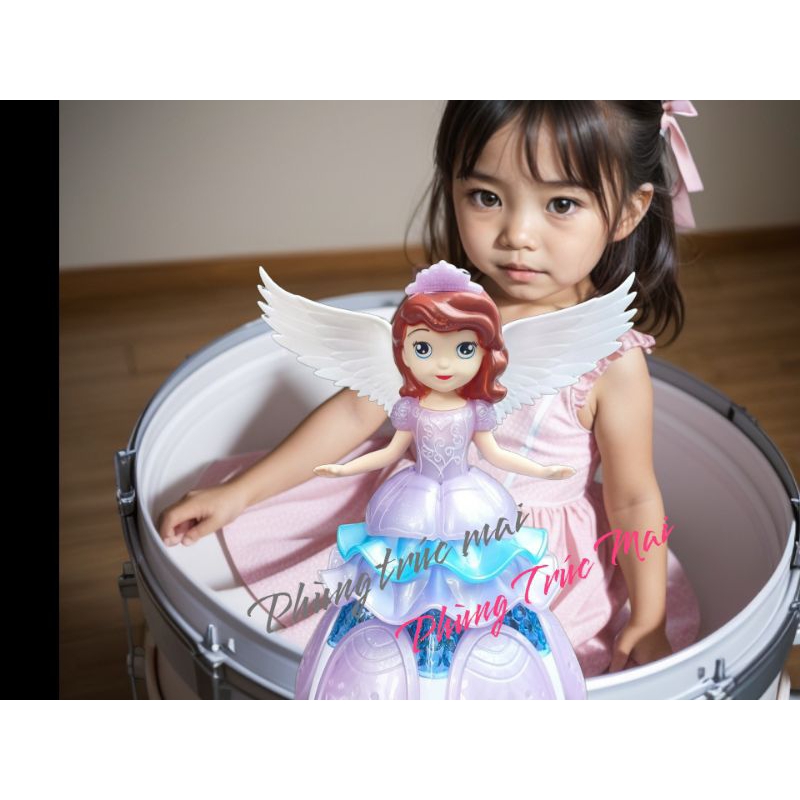 Lồng đèn cho bé gái có nhạc đèn lồng búp bê Elsa công chúa bạch tuyết quà tặng trung thu cho bé gái