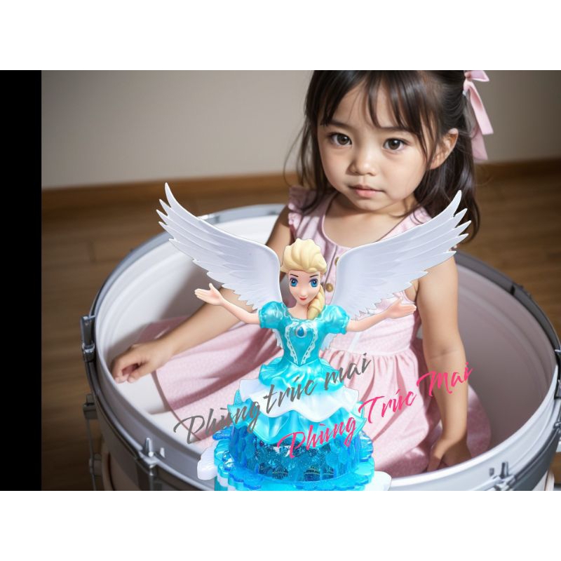 Lồng đèn cho bé gái có nhạc đèn lồng búp bê Elsa công chúa bạch tuyết quà tặng trung thu cho bé gái