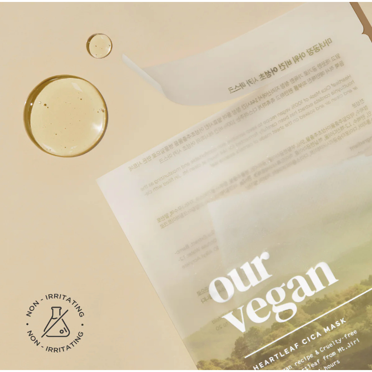 Mặt nạ dấp cá thuần chay Manyo Our Vegan Heartleaf CICA mask