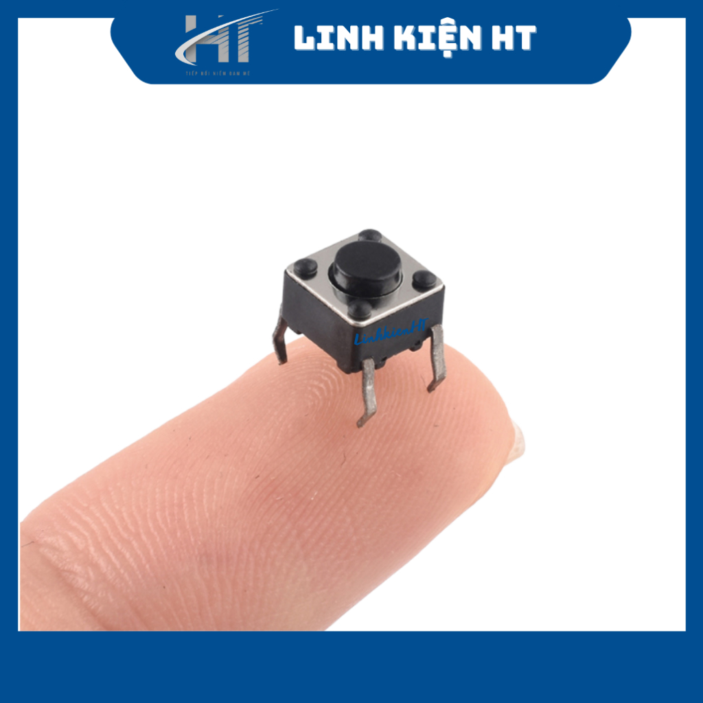 Nút nhấn 4 chân 6x6x5mm  chất lượng tốt - Linh kiện HT