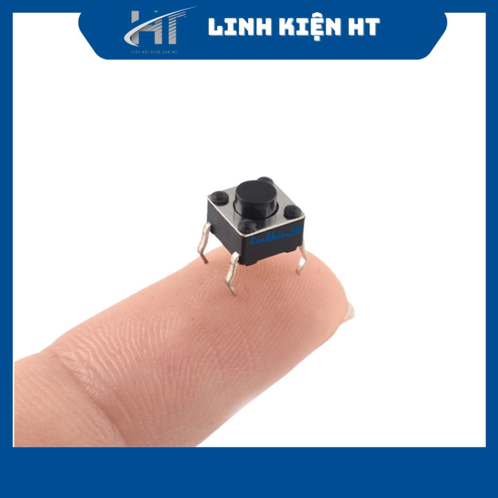 Nút nhấn 4 chân 6x6x5mm  chất lượng tốt - Linh kiện HT