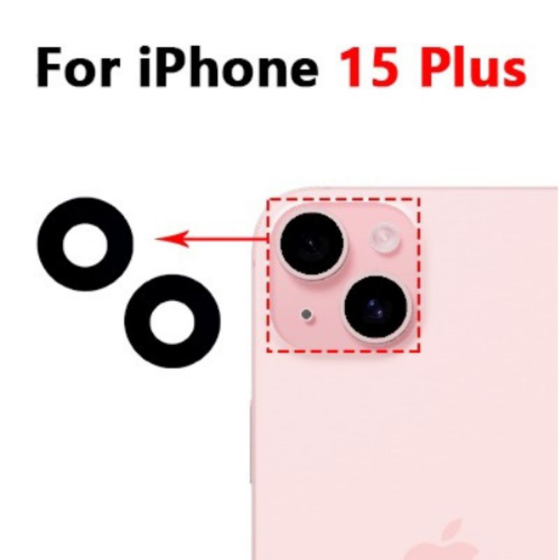 Kính Camera Iphone 15 Plus , Ip15 Plus , Ip 15 Plus ( Có Keo Dán )