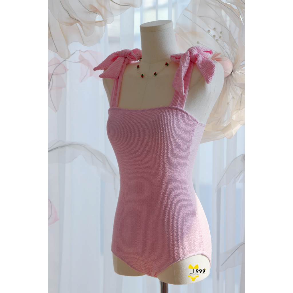 Bikini 1 mảnh kín đáo nơ hồng - Cami Suit | BigBuy360 - bigbuy360.vn