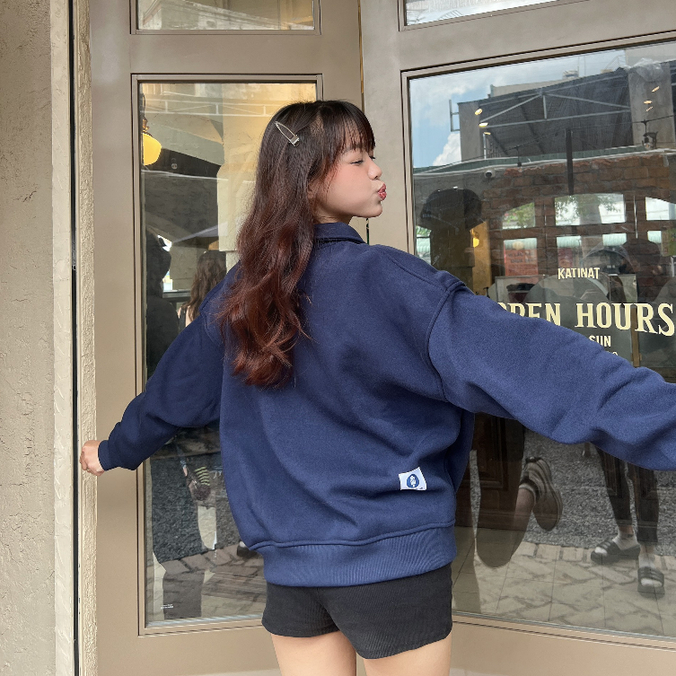 Áo POLO tay DÀI Thêu Calem form BOXY vải nỉ bông brand Calem.Club chính hãng