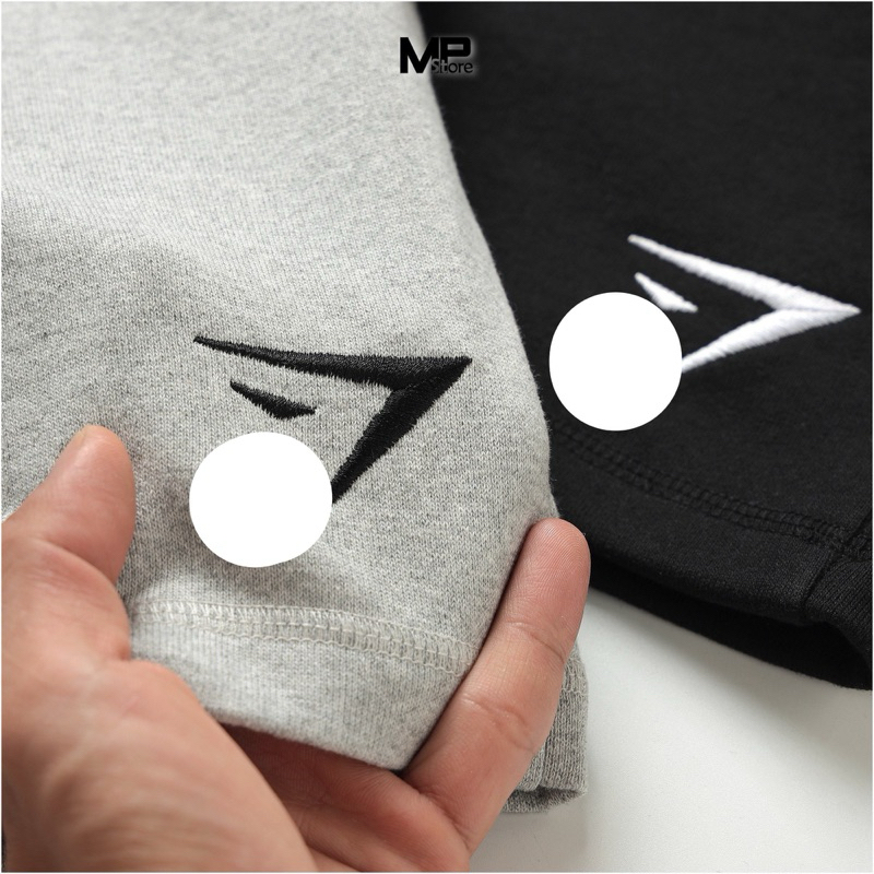 Quần short ngắn thể thao nam Gym sha.k chữ in nứt 7inch vải cotton