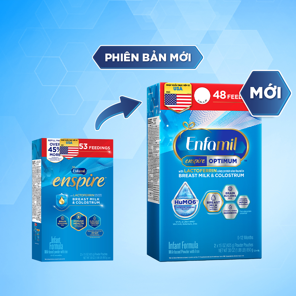 Sản phẩm dinh dưỡng công thức Enfamil Enspire Infant Formula 850g