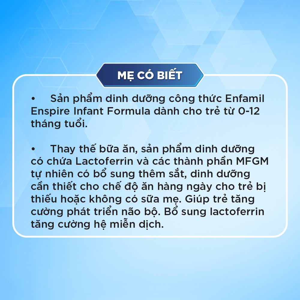 Sản phẩm dinh dưỡng công thức Enfamil Enspire Infant Formula 850g