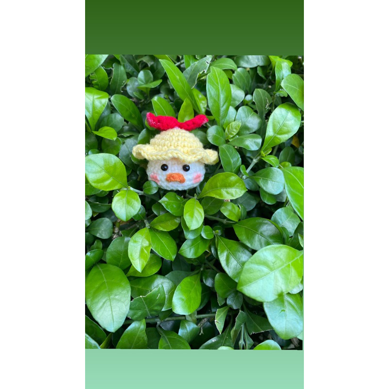 Móc khoá vịt mini bằng len