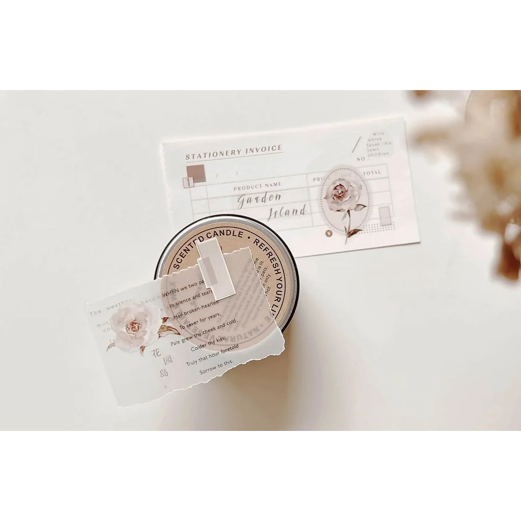 𝓑𝓾𝓵𝓵𝓮𝓽𝓳𝓸𝓾𝓻𝓷𝓪𝓵𝟏𝟏𝟓 ✿ Băng dính hãng Freckles Tea  mẫu "𝐀𝐮𝐭𝐮𝐦𝐧 𝐋𝐞𝐚𝐯𝐞𝐬" hoa nâu và khung phong cách mùa thu xinh xắn