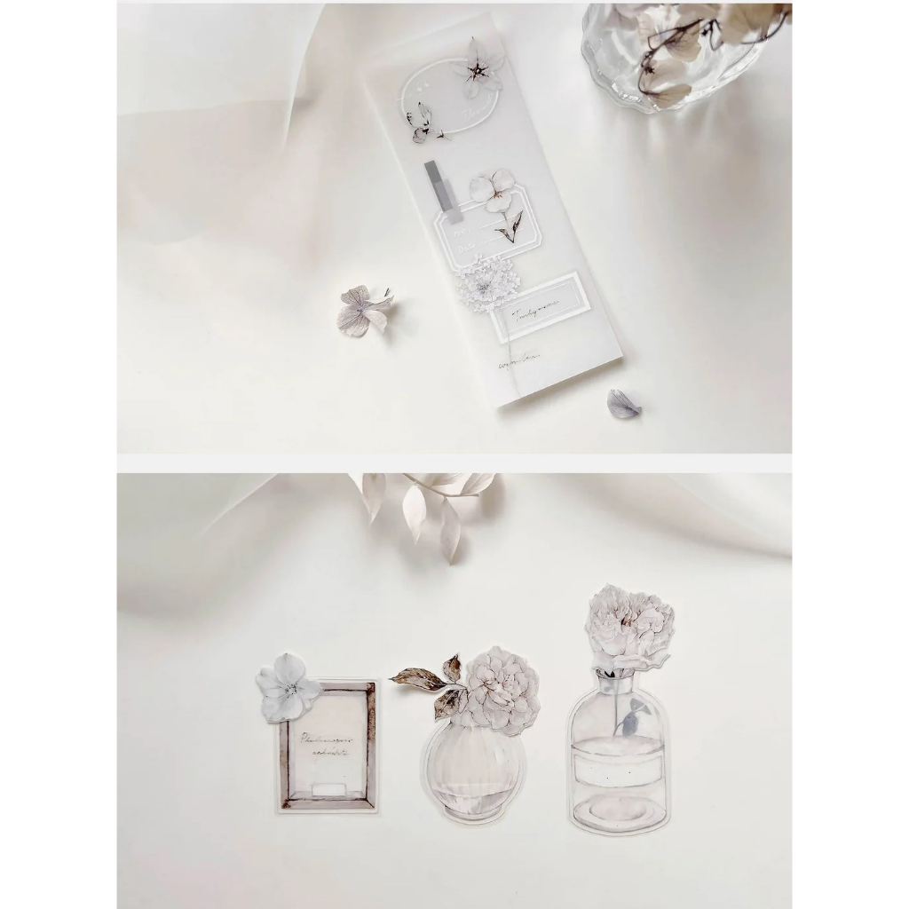 𝓑𝓾𝓵𝓵𝓮𝓽𝓳𝓸𝓾𝓻𝓷𝓪𝓵𝟏𝟏𝟓 ✿ Băng dính hãng Freckles Tea mẫu "𝐃𝐢𝐞 - 𝐜𝐮𝐭 𝐭𝐚𝐩𝐞" hoa và khung được bế sẵn xinh xắn trang trí sổ