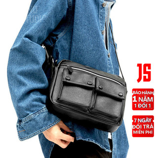 Túi Đeo Chéo Nam Thời Trang Basic Flybag Jino Studio Màu Đen Cao Cấp - Túi Xách Nam Streetwear Nhỏ Gọn Chất Liệu Bền Đẹp