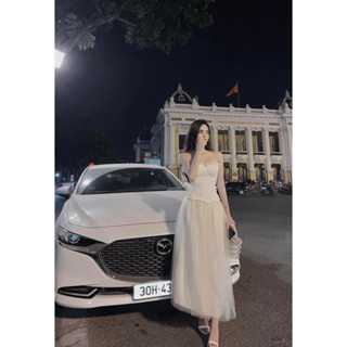 [Mã FATPBAU2 giảm 40K đơn 150K] SET ÁO CUP PHỐI CHÂN VÁY REN DÀI TIỂU THƯ ( ẢNH THẬT)