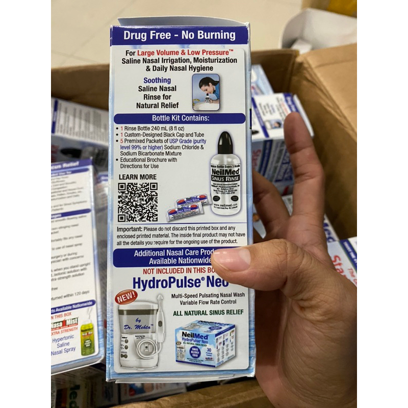 HỘP BÌNH RỬA MŨI NEILMED  MỸ