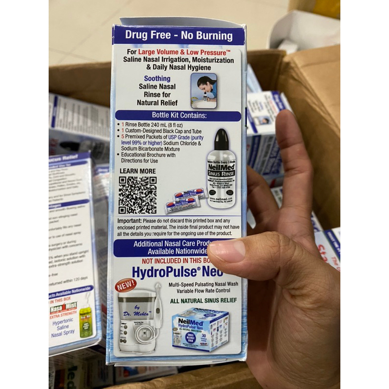 HỘP BÌNH RỬA MŨI NEILMED  MỸ