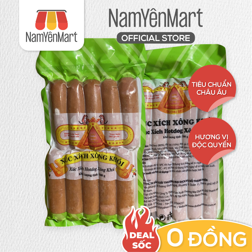 Xúc xích heo ăn sáng 10 cây (500gr) - Nam Yên Mart