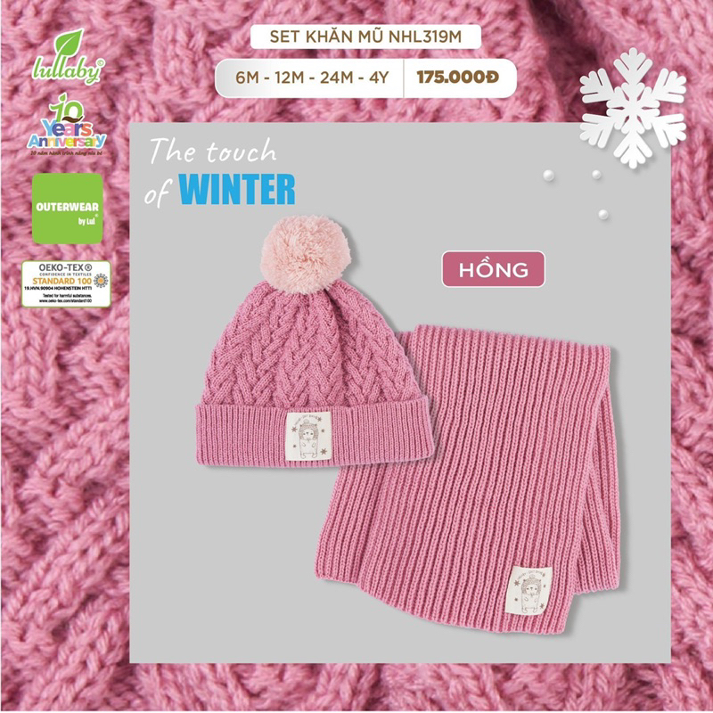 Set khăn mũ Lullaby cho bé