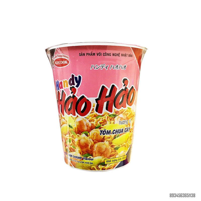 Mì ly Hảo Hảo Handy tôm chua cay ly 67g