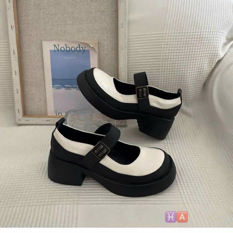 Giày búp bê phong cách Hàn quốc chữ miu hàng cao cấp fullbox