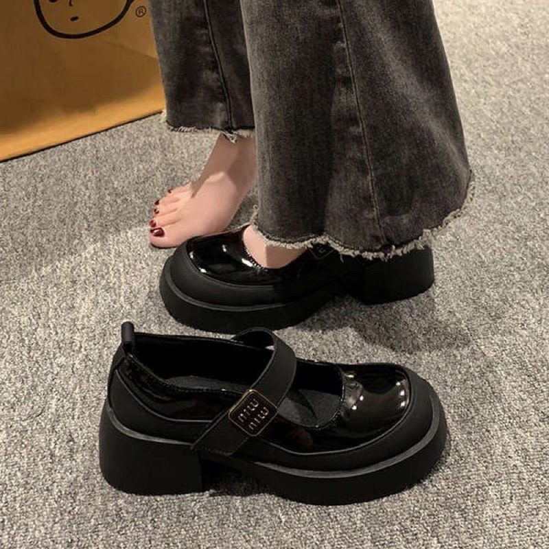 Giày búp bê phong cách Hàn quốc chữ miu hàng cao cấp fullbox