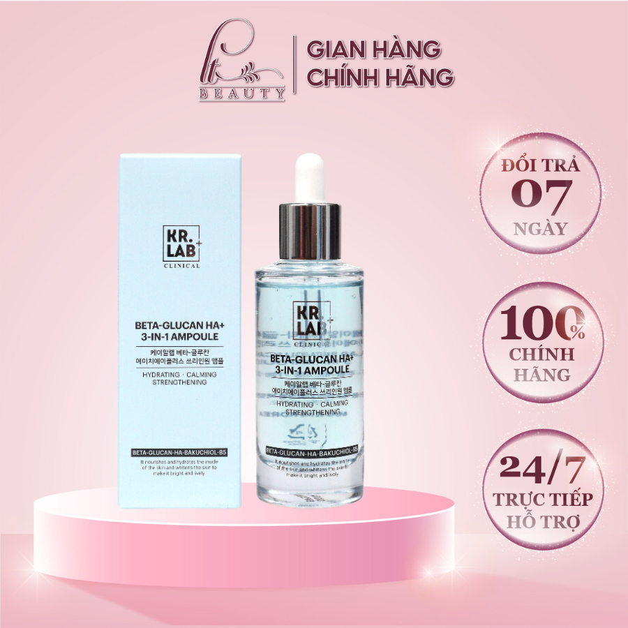 Serum BeTa GLucan HA+ dưỡng trắng da mờ thâm giúp da căng bóng sáng mịn