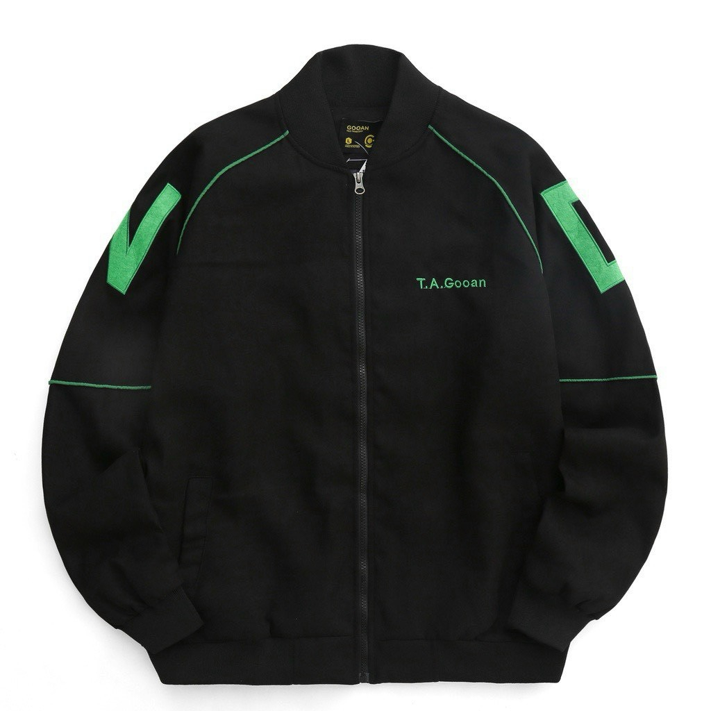 Áo Khoác Bomber Gooan Infinity Cbmhouse Form Rộng, Áo Khoác Da Nam Nữ Unisex Chất Liệu Da Cao Cấp