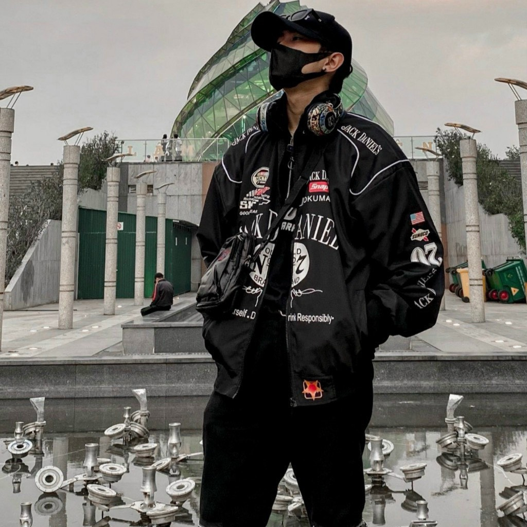 Áo Khoác JackDaniels Racing Jacket Cbmhouse, Áo Jakcet Dù Nam Nữ Unisex Chất Liệu Gió Cao Cấp
