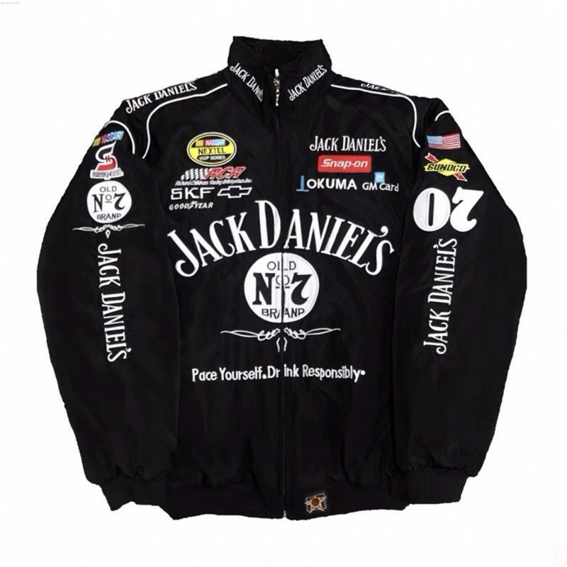 Áo Khoác JackDaniels Racing Jacket Cbmhouse, Áo Jakcet Dù Nam Nữ Unisex Chất Liệu Gió Cao Cấp