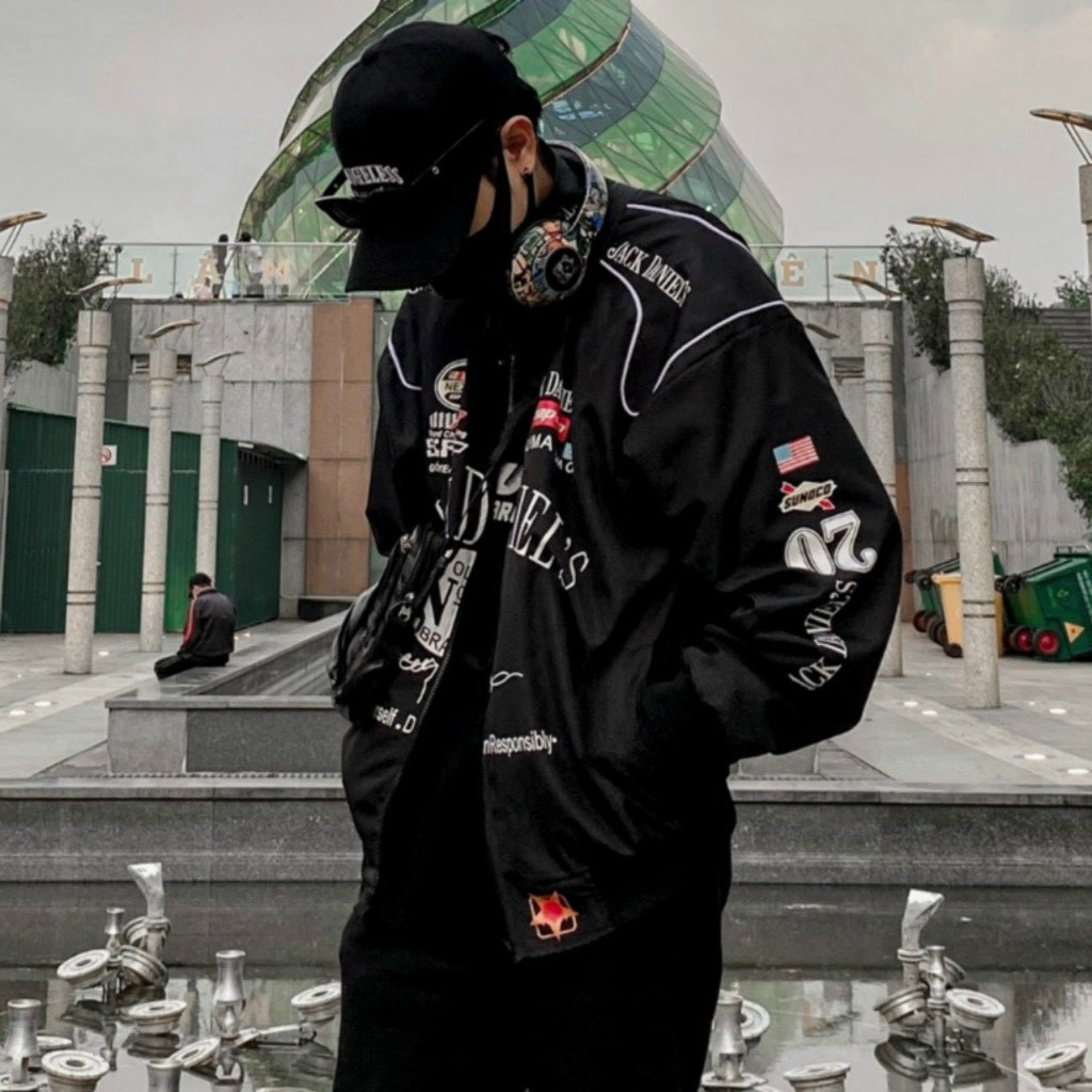 Áo Khoác JackDaniels Racing Jacket Cbmhouse, Áo Jakcet Dù Nam Nữ Unisex Chất Liệu Gió Cao Cấp