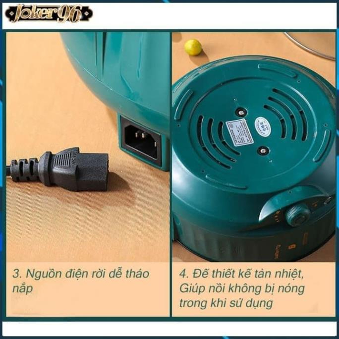 Nồi lẩu điện đa năng 2 tầng 28cm tặng kèm giá hấp inox chống dính NỒI LẨU ĐA NĂNG 2 TẦNG, CA LẨU MINI, BẾP ĐIỆN