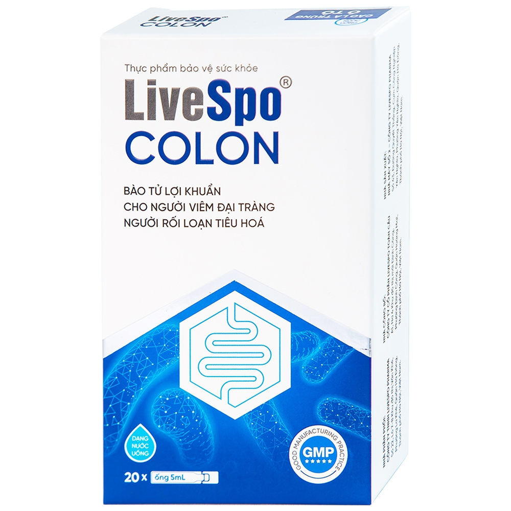 Livespo colon – Bào tử lợi khuẩn, men vi sinh hộp 10 ống