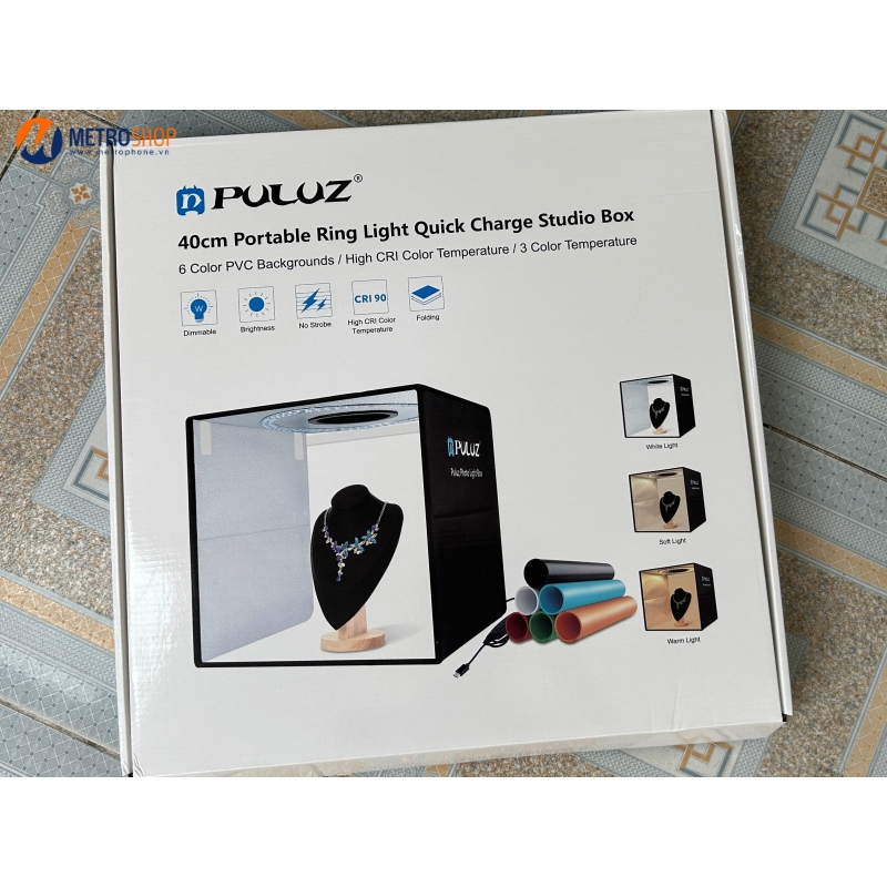 LỒNG CHỤP SẢN PHẨM 40X40CM TÍCH HỢP ĐÈN LED PULUZ