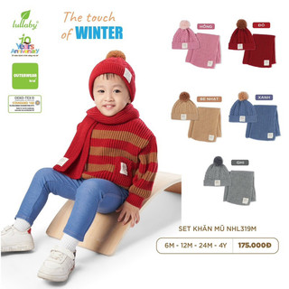 Set khăn mũ và mũ len Lullaby cho bé trai bé gái