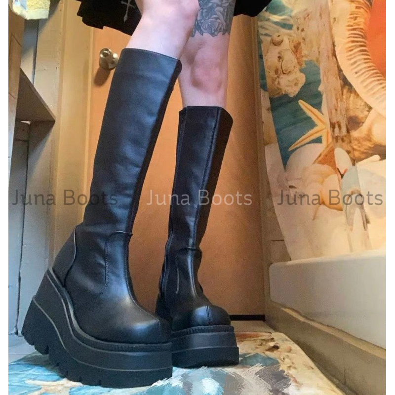 Boots Nữ cổ cao đế bánh mì 10cm phong cách Y2K FREESHIP