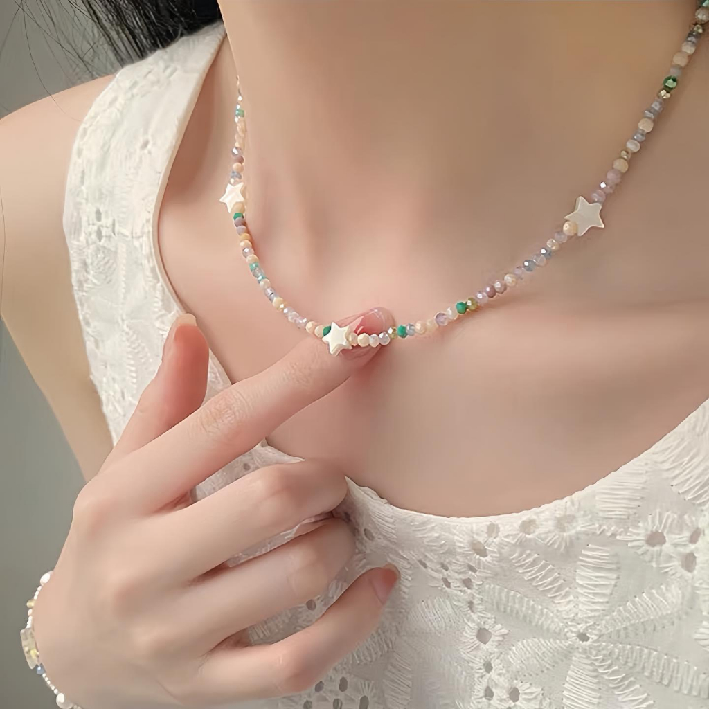 Vòng cổ cườm sao màu