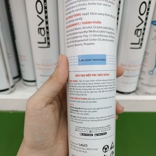 Keo tạo kiểu tóc cứng Lavox 420ml