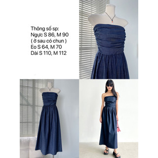 Đầm dài trễ vai thiết kế ôm ngực bo chun co giãn sang chảnh kèm dây kéo hông Gemboutique - Kaylun Dress