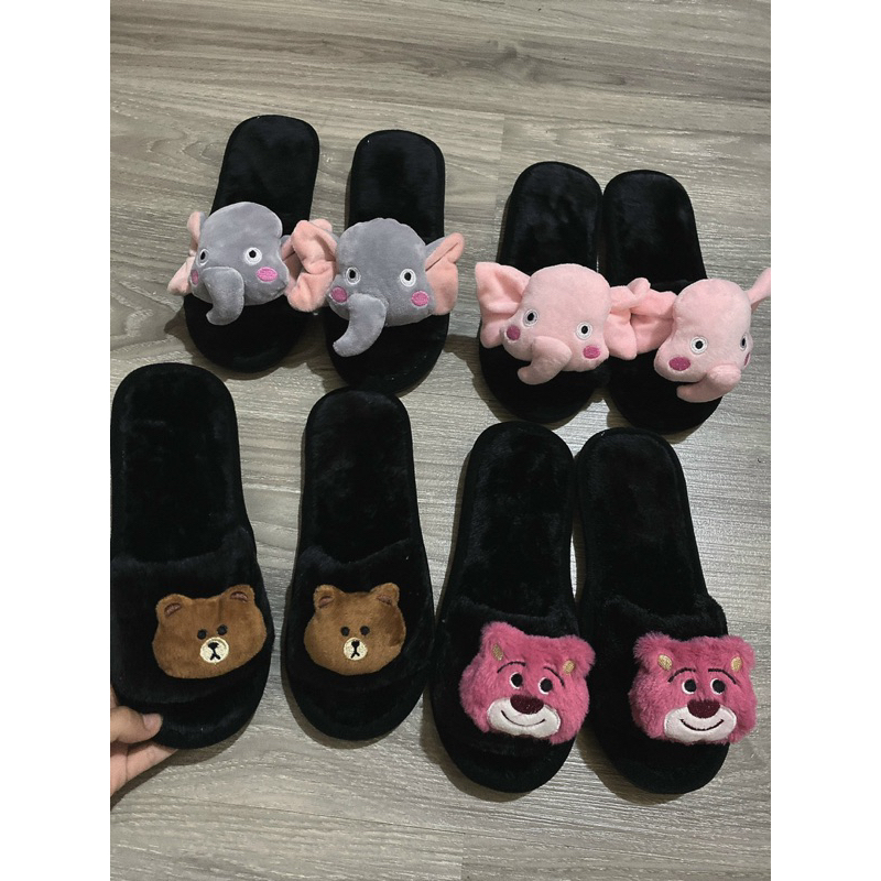 Dép Lông Prada - Ce.nile - Gấu Dâu Dễ Thương