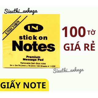 Giấy Nhớ (Ghi Chú) Màu Vàng 100 tờ